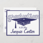 Afstuderen Afstuderen Save the Date Kaart (Voorkant / Achterkant)