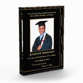 Afstuderen Afstuderen School College Gold Custom Fotoblokken (Links)