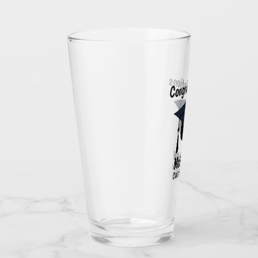 Afstuderen Afstuderen School Gefeliciteerd Glas (Rechts)