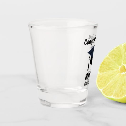 Afstuderen Afstuderen School Gefeliciteerd Shot Glas (Links)