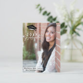 Afstuderen Afstuderen School Modern Photo Afbeeldi Uitnodiging Briefkaart (Staand voorkant)