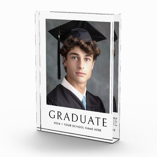 Afstuderen afstuderen schooljaar wit fotoblokken (Rechts)