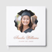 Afstuderen afstuderen wit of elke kleur foto gastenboek (Voorkant)