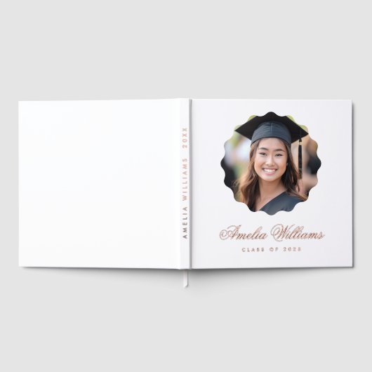 Afstuderen afstuderen wit of elke kleur foto gastenboek (Volledig)