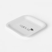 Afstuderen afstuivingskap papieren bordje (Gebogen)