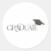 Afstuderen afstuivingskap ronde sticker (Voorkant)