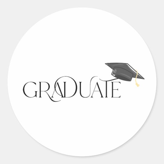 Afstuderen afstuivingskap ronde sticker (Voorkant)