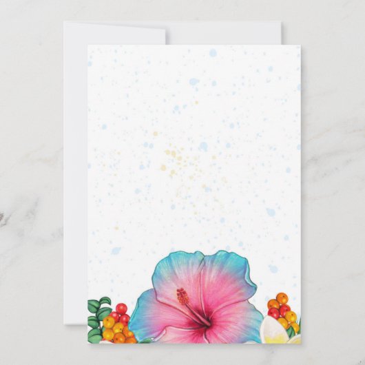 Afstuderen Aloha Uitnodigingen (Achterkant)