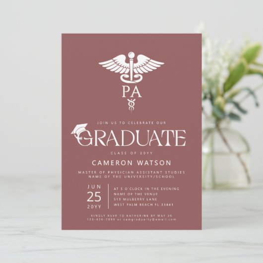 Afstuderen als Physician Assistant PA School Kaart (Staand voorkant)