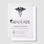 Afstuderen als Physician Assistant PA School Vellum Uitnodigingen (Offset)