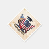 "Afstuderen Amerikaanse stijl" Servet (Hoek)