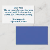 AFSTUDEREN ANNOUNCTION ENCLOSURE CARD INFORMATIEKAARTJE (Voorkant / Achterkant)