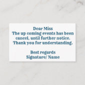 AFSTUDEREN ANNOUNCTION ENCLOSURE CARD INFORMATIEKAARTJE (Voorkant)