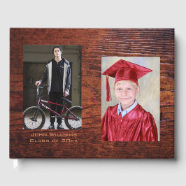 Afstuderen Antiek  Houtkorrel Foto Lijst Gastenboek