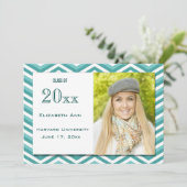 Afstuderen Aqua Chevron Kaart (Staand voorkant)