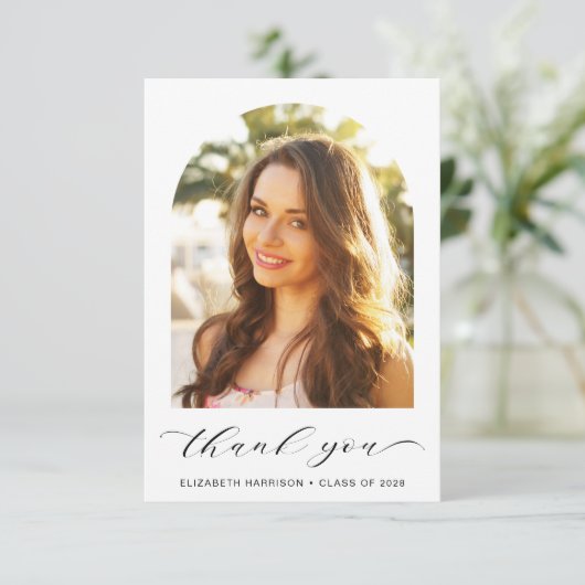 Afstuderen Arch Foto Hartelijk dank Bedankkaart (Staand voorkant)