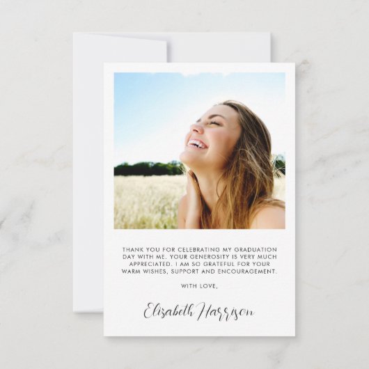 Afstuderen Arch Foto Hartelijk dank Bedankkaart (Achterkant)