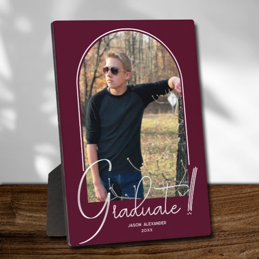 Afstuderen Arch Photo Burgundy Fotoplaat