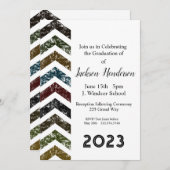 Afstuderen Arrow Invitation Class of 2023 Kaart (Voorkant / Achterkant)