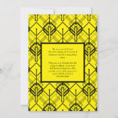 Afstuderen Art Deco Black Red kondiging Kaart (Achterkant)