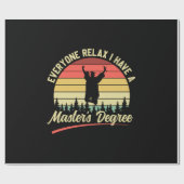 Afstuderen Art. | Ik heb een mastergraad Cadeaupapier (Vlak)