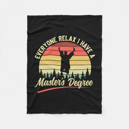 Afstuderen Art. | Ik heb een mastergraad Fleece Deken (Voorkant)