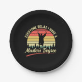 Afstuderen Art. | Ik heb een mastergraad Papieren Bordje (Voorkant)