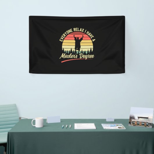 Afstuderen Art. | Ik heb een mastergraad Spandoek (Beurs)