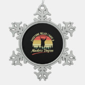 Afstuderen Art. | Ik heb een mastergraad Tin Sneeuwvlok Ornament (Voorkant)