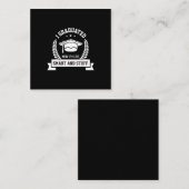 Afstuderen Art. | Ik heb nu gestudeerd en ben als  Notitiekaartje (Voorkant / Achterkant)