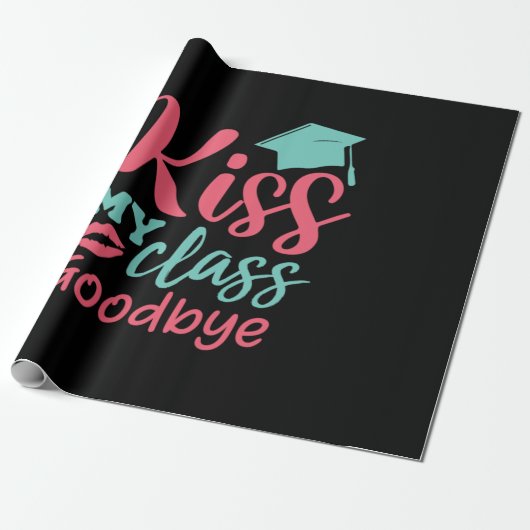 Afstuderen Art. | Kus My Class Goodbye Cadeaupapier (Uitgerold)