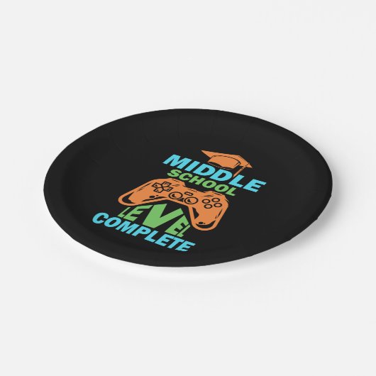 Afstuderen Art. | Midden-schoolniveau voltooid Papieren Bordje (Gekanteld)