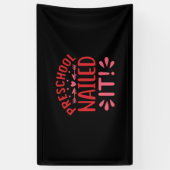 Afstuderen Art. | Preschool Nailed it Spandoek (Verticaal)