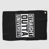 Afstuderen Art. | Straight Outta University Golfhanddoek (Horizontaal)