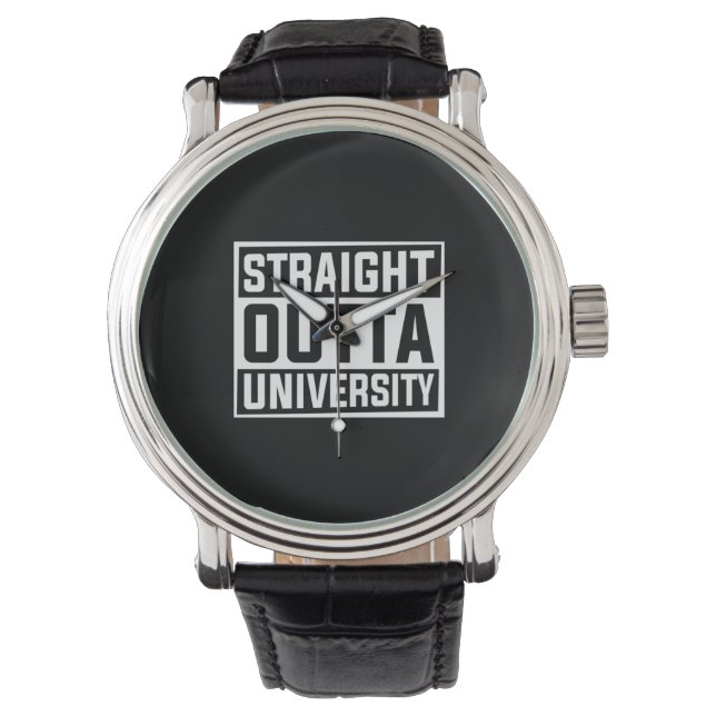 Afstuderen Art. | Straight Outta University Horloge (Voorkant)