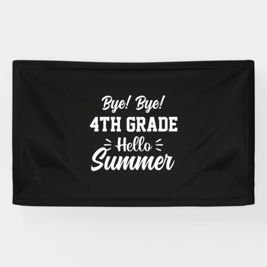 Afstuderen Art. | Vierde graad Hallo zomer Spandoek (Horizontaal)