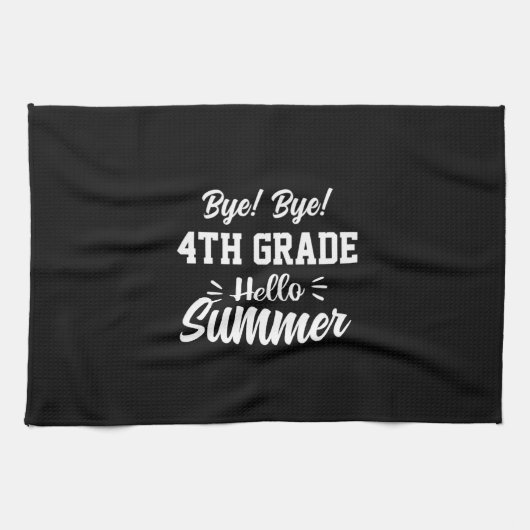 Afstuderen Art. | Vierde graad Hallo zomer Theedoek (Horizontaal)