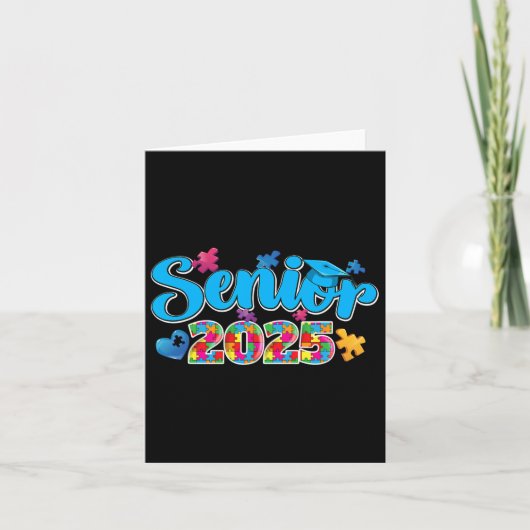 Afstuderen Autistische Student Senior 2025 Autisme Kaart (Voorkant)