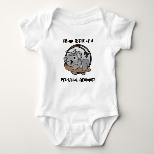 Afstuderen  Baby Koala Zus van Pre-school Afgestud Romper (Voorkant)