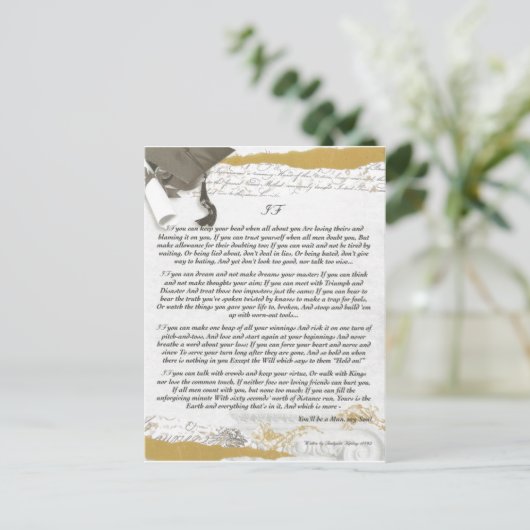 Afstuderen Baccalaureate IF van Rudyard Kipling Briefkaart (Staand voorkant)