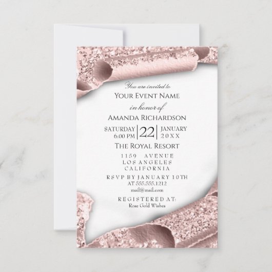 Afstuderen Bachelorette GIRL Roos Roze 3D Kaart (Voorkant)