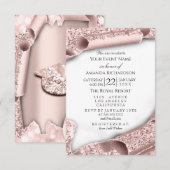 Afstuderen Bachelorette GIRL Roos Roze 3D Kaart (Voorkant / Achterkant)