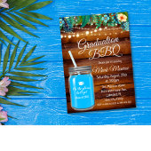 Afstuderen Backyard BBQ Mason Jar Invitation Kaart