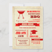 Afstuderen Backyard BBQ Uitnodiging (Voorkant)