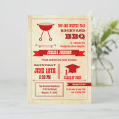 Afstuderen Backyard BBQ Uitnodiging (Staand voorkant)