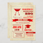 Afstuderen Backyard BBQ Uitnodiging (Voorkant / Achterkant)