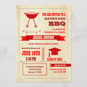 Afstuderen Backyard BBQ Uitnodiging