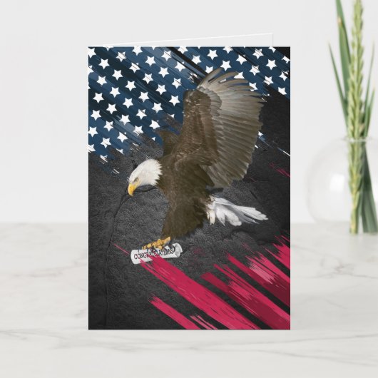Afstuderen Bald Eagle met Diploma Kaart (Voorkant)