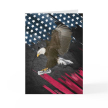 Afstuderen Bald Eagle over vlag