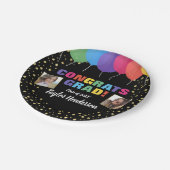 Afstuderen ballonnen Confetti Afstudeerder foto's Papieren Bordje (Gekanteld)